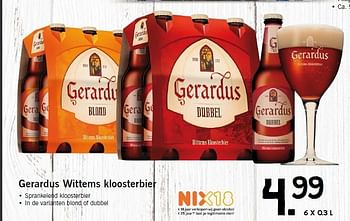 Aanbiedingen Gerardus wittems kloosterbier - Gerardus - Geldig van 12/01/2015 tot 17/01/2015 bij Lidl