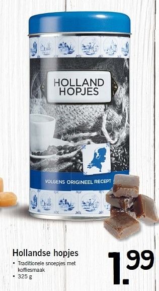 Aanbiedingen Hollandse hopjes traditionele snoepjes met koffiesmaak - Huismerk - Lidl - Geldig van 12/01/2015 tot 17/01/2015 bij Lidl