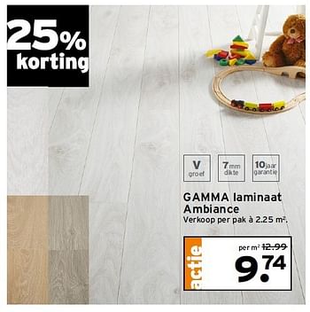 Aanbiedingen Gamma laminaat ambiance - Huismerk - Gamma - Geldig van 12/01/2015 tot 18/01/2015 bij Gamma
