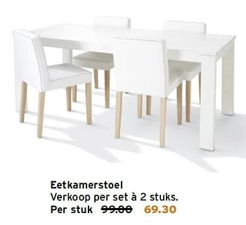 Aanbiedingen Eetkamerstoel verkoop per set à 2 stuks - Huismerk - Gamma - Geldig van 12/01/2015 tot 18/01/2015 bij Gamma