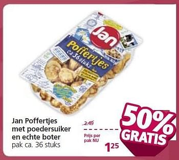 Aanbiedingen Jan poffertjes met poedersuiker en echte boter - Jan - Geldig van 12/01/2015 tot 18/01/2015 bij Jan Linders