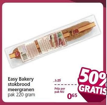 Aanbiedingen Easy bakery stokbrood meergranen - Easy Bakery - Geldig van 12/01/2015 tot 18/01/2015 bij Jan Linders
