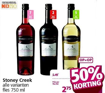 Aanbiedingen Stoney creek - Witte wijnen - Geldig van 12/01/2015 tot 18/01/2015 bij Jan Linders