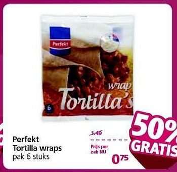 Aanbiedingen Perfekt tortilla wraps - Perfekt - Geldig van 12/01/2015 tot 18/01/2015 bij Jan Linders