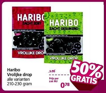 Aanbiedingen Haribo vrolijke drop - Haribo - Geldig van 12/01/2015 tot 18/01/2015 bij Jan Linders