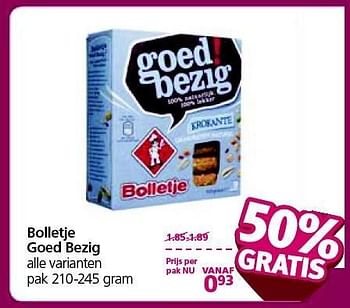 Aanbiedingen Bolletje goed bezig - Bolletje - Geldig van 12/01/2015 tot 18/01/2015 bij Jan Linders