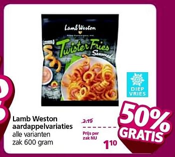 Aanbiedingen Lamb weston aardappelvariaties - Lambweston - Geldig van 12/01/2015 tot 18/01/2015 bij Jan Linders