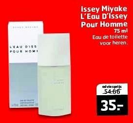 Aanbiedingen Issey miyake l`eau d`issey pour homme - Issey Miyake - Geldig van 13/01/2015 tot 18/01/2015 bij Trekpleister