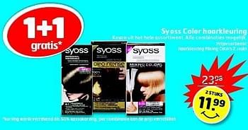 Aanbiedingen Syoss color haarkleuring - Syoss - Geldig van 13/01/2015 tot 18/01/2015 bij Trekpleister