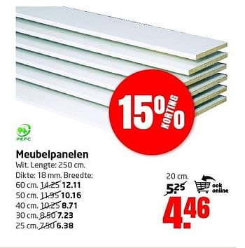 Aanbiedingen Meubelpanelen - Huismerk - Formido - Geldig van 12/01/2015 tot 18/01/2015 bij Formido