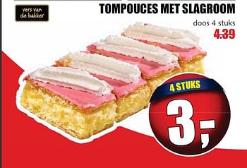 Aanbiedingen Tompouces met slagroom - Huismerk - MCD Supermarkten - Geldig van 12/01/2015 tot 18/01/2015 bij MCD Supermarkten