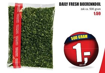 Aanbiedingen Daily fresh boerenkool - Daily Fresh - Geldig van 12/01/2015 tot 18/01/2015 bij MCD Supermarkten