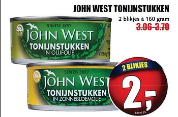 Aanbiedingen John west tonijnstukken - John West - Geldig van 12/01/2015 tot 18/01/2015 bij MCD Supermarkten