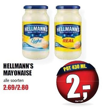 Aanbiedingen Hellmann`s mayonaise - Hellman's - Geldig van 12/01/2015 tot 18/01/2015 bij MCD Supermarkten