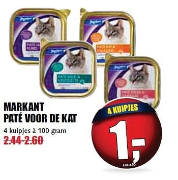 Aanbiedingen Markant paté voor de kat - Markant - Geldig van 12/01/2015 tot 18/01/2015 bij MCD Supermarkten