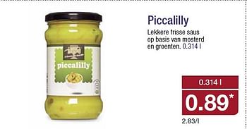 Aanbiedingen Piccalilly lekkere frisse saus op basis van mosterd en groenten - Huismerk - Aldi - Geldig van 14/01/2015 tot 20/01/2015 bij Aldi