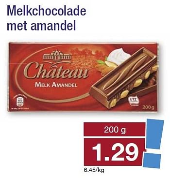 Aanbiedingen Melkchocolade met amandel - CHATEAU - Geldig van 14/01/2015 tot 20/01/2015 bij Aldi