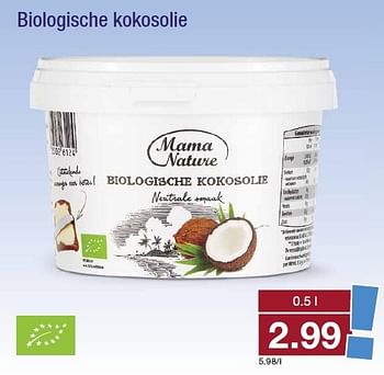 Aanbiedingen Biologische kokosolie - Mama Natuur - Geldig van 14/01/2015 tot 20/01/2015 bij Aldi