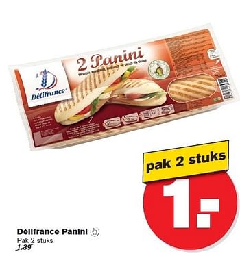 Aanbiedingen Délifrance panini  - Delifrance - Geldig van 14/01/2015 tot 20/01/2015 bij Hoogvliet