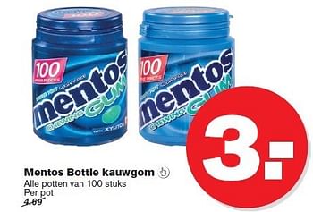 Aanbiedingen Mentos bottle kauwgom - Mentos - Geldig van 14/01/2015 tot 20/01/2015 bij Hoogvliet