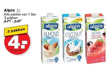Aanbiedingen Alpro  - Alpro Soya - Geldig van 14/01/2015 tot 20/01/2015 bij Hoogvliet