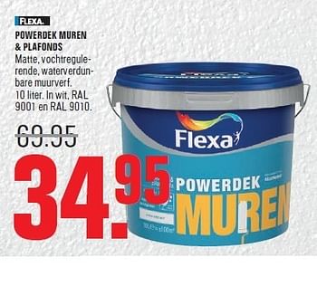 Aanbiedingen Powerdek muren + plafonds matte, vochtregulerende - Flexa - Geldig van 12/01/2015 tot 25/01/2015 bij Multimate