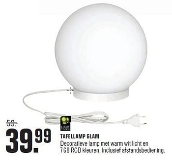 Aanbiedingen Tafellamp glam decoratieve lamp met warm wit licht - Huismerk - Multimate - Geldig van 12/01/2015 tot 25/01/2015 bij Multimate