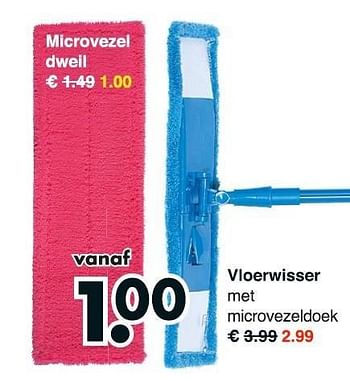 Aanbiedingen Vloerwisser met microvezeldoek - Huismerk - Wibra - Geldig van 12/01/2015 tot 24/01/2015 bij Wibra