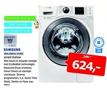Aanbiedingen Samsung wasmachine was koud en bespaar energie - Samsung - Geldig van 12/01/2015 tot 25/01/2015 bij De Harense Smid
