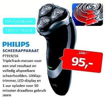 Aanbiedingen Philips scheerapparaat tripletrack-messen - Philips - Geldig van 12/01/2015 tot 25/01/2015 bij De Harense Smid