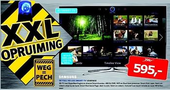 Aanbiedingen Samsung 3d full hd led smart-tv met hyperreal engine en diverse - Samsung - Geldig van 12/01/2015 tot 25/01/2015 bij De Harense Smid