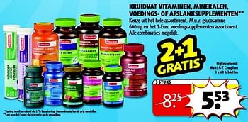 Aanbiedingen Kruidvat vitaminen, mineralen, voedings- of afslanksupplementen - Huismerk - Kruidvat - Geldig van 13/01/2015 tot 25/01/2015 bij Kruidvat