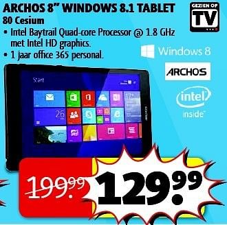 Aanbiedingen Archos 8 windows 8.1 tablet - Archos - Geldig van 13/01/2015 tot 25/01/2015 bij Kruidvat