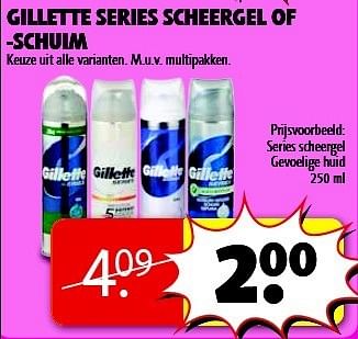 Aanbiedingen Gillette series scheergel of -schuim - Gillette - Geldig van 13/01/2015 tot 25/01/2015 bij Kruidvat