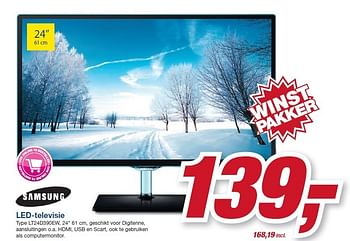 Aanbiedingen Samsung led-televisie geschikt voor digitenne - Samsung - Geldig van 14/01/2015 tot 27/01/2015 bij Makro