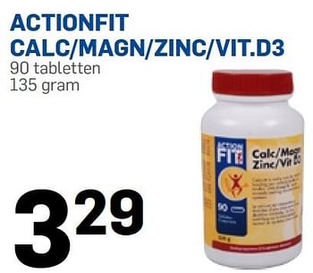 Aanbiedingen Actionfit calc-magn-zinc-vit.d3 - Actionfit - Geldig van 05/01/2015 tot 01/02/2015 bij Action