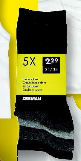 Aanbiedingen Kindersokken chaussettes enfant kindersocken - Huismerk - Zeeman  - Geldig van 17/01/2015 tot 24/01/2015 bij Zeeman