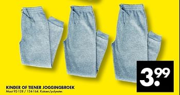 Aanbiedingen Kinder of tiener joggingbroek - Huismerk - Zeeman  - Geldig van 17/01/2015 tot 24/01/2015 bij Zeeman