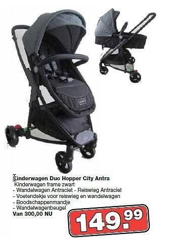 Aanbiedingen Kinderwagen duo hopper city antra - Basic Collection - Geldig van 11/01/2015 tot 01/02/2015 bij Baby & Tiener Megastore