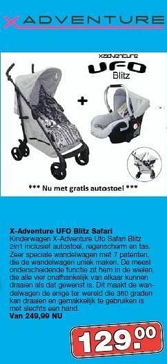 Aanbiedingen X-adventure ufo blitz safari kinderwagen x-adventure - Xadventure - Geldig van 11/01/2015 tot 01/02/2015 bij Baby & Tiener Megastore