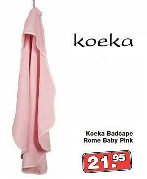 Aanbiedingen Koeka badcape rome baby pink - Koeka - Geldig van 11/01/2015 tot 01/02/2015 bij Baby & Tiener Megastore