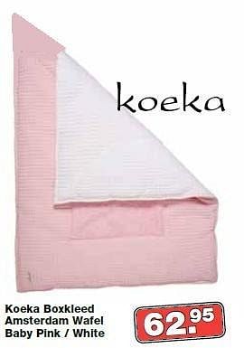 Aanbiedingen Koeka boxkleed amsterdam wafel baby pink - white - Koeka - Geldig van 11/01/2015 tot 01/02/2015 bij Baby & Tiener Megastore