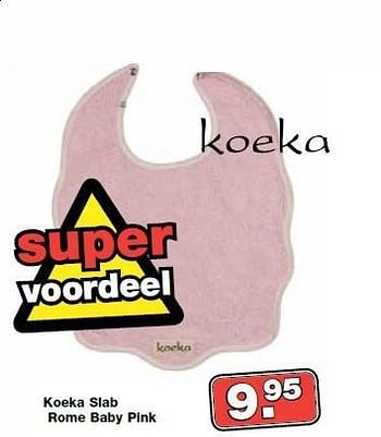 Aanbiedingen Koeka slab rome baby pink - Koeka - Geldig van 11/01/2015 tot 01/02/2015 bij Baby & Tiener Megastore
