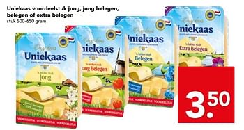 Aanbiedingen Uniekaas voordeelstuk jong, jong belegen, belegen of extra belegen - Uniekaas - Geldig van 18/01/2015 tot 24/01/2015 bij Deen Supermarkten