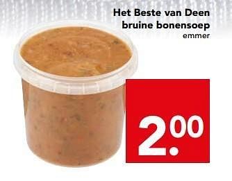 Aanbiedingen Het beste van deen bruine bonensoep - Huismerk deen supermarkt - Geldig van 18/01/2015 tot 24/01/2015 bij Deen Supermarkten