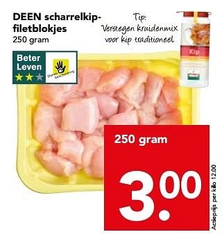 Aanbiedingen Deen scharrelkipfiletblokjes - Huismerk deen supermarkt - Geldig van 18/01/2015 tot 24/01/2015 bij Deen Supermarkten