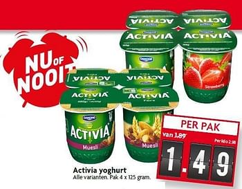 Aanbiedingen Activia yoghurt - Activia - Geldig van 18/01/2015 tot 24/01/2015 bij Deka Markt