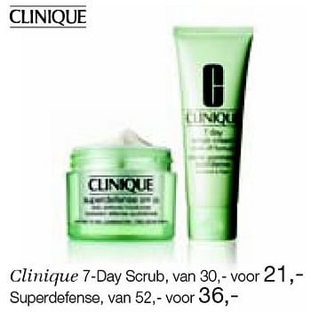 Aanbiedingen Clinique 7-day scrub - CLINIQUE - Geldig van 26/12/2014 tot 06/02/2015 bij De Bijenkorf