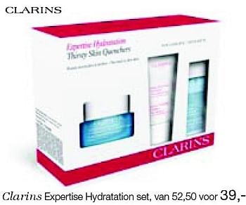 Aanbiedingen Clarins expertise hydratation - Clarins - Geldig van 26/12/2014 tot 06/02/2015 bij De Bijenkorf