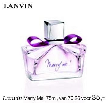 Aanbiedingen Lanvin marry me - Lanvin - Geldig van 26/12/2014 tot 06/02/2015 bij De Bijenkorf